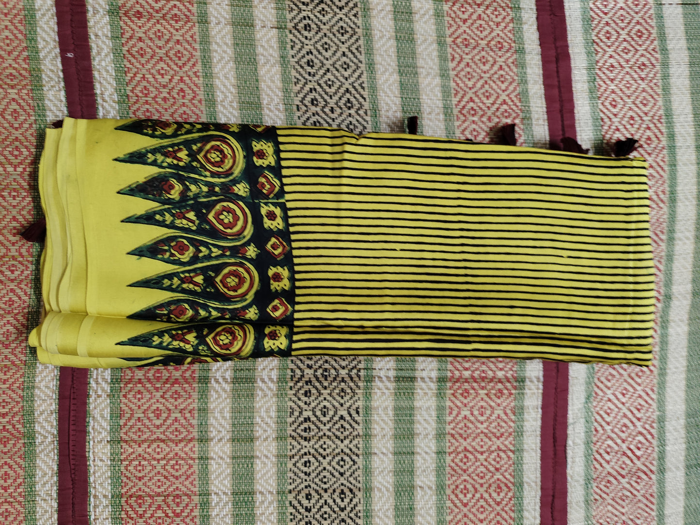 Ajrakh Modal silk saree